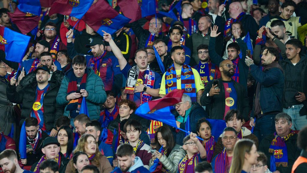Algunos aficionados del Barça en el partido contra el Atlético de Madrid de la Copa del Rey