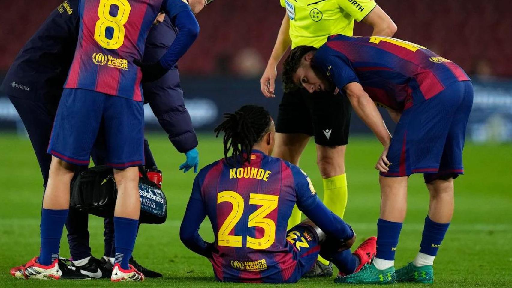 Lesión de Koundé contra el Atlético de Madrid