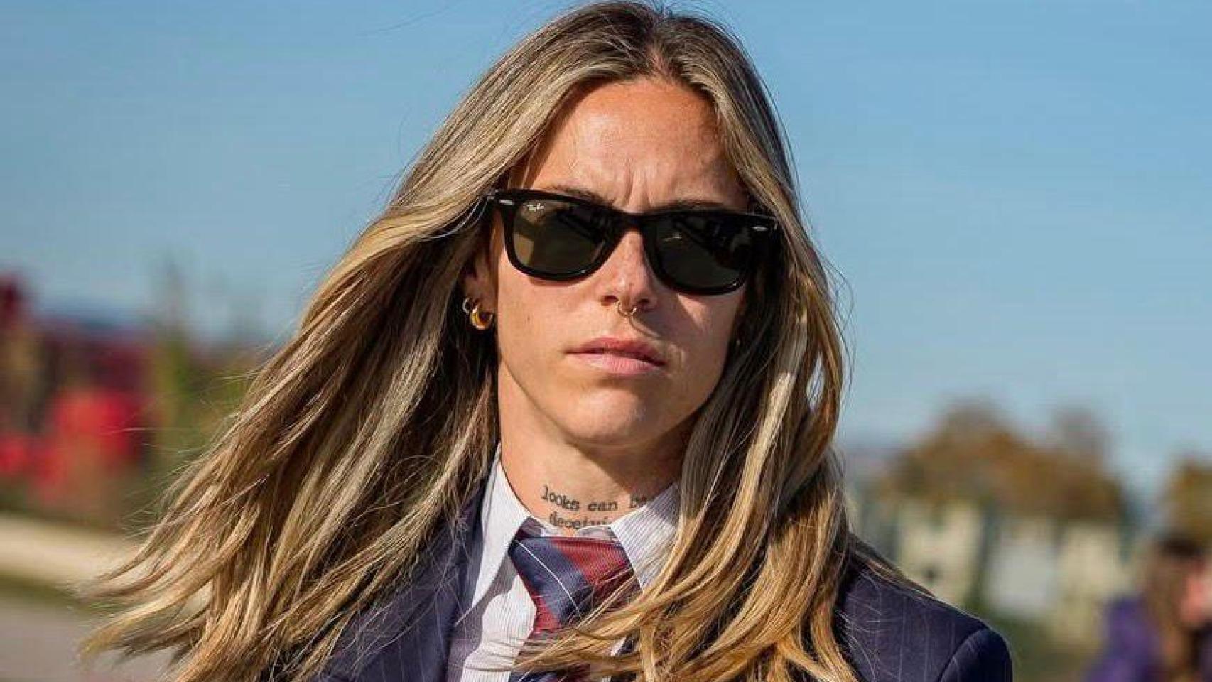 Mapi León en un viaje con el Barça Femenino