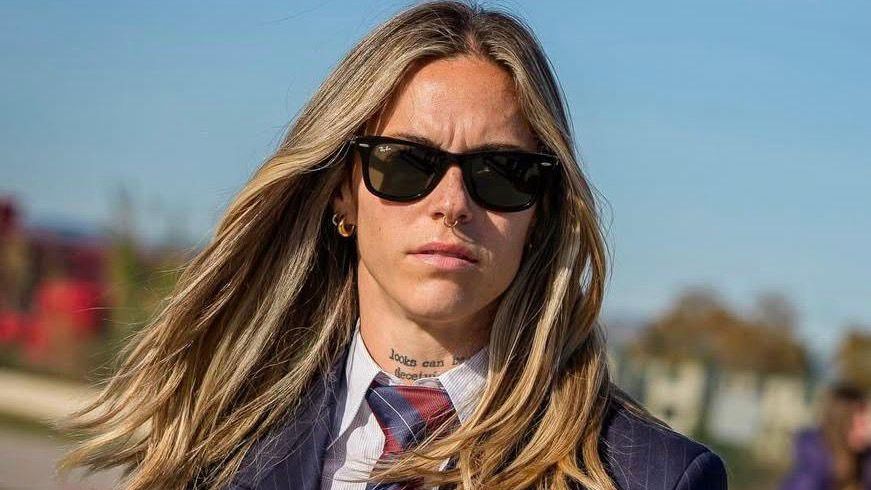Mapi León en un viaje con el Barça Femenino