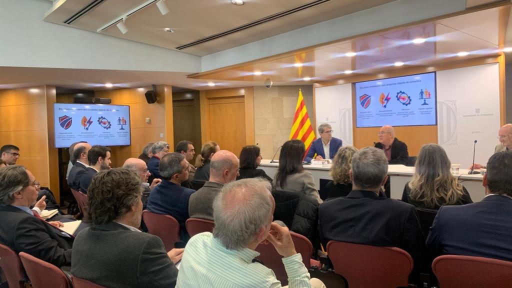 Trobada del secretari de Mobilitat i Infraestructures, Manel Nadal, amb representants de 61 empreses licitadores a la conselleria de Territori, Habitatge i Transició Ecològica, a Barcelona