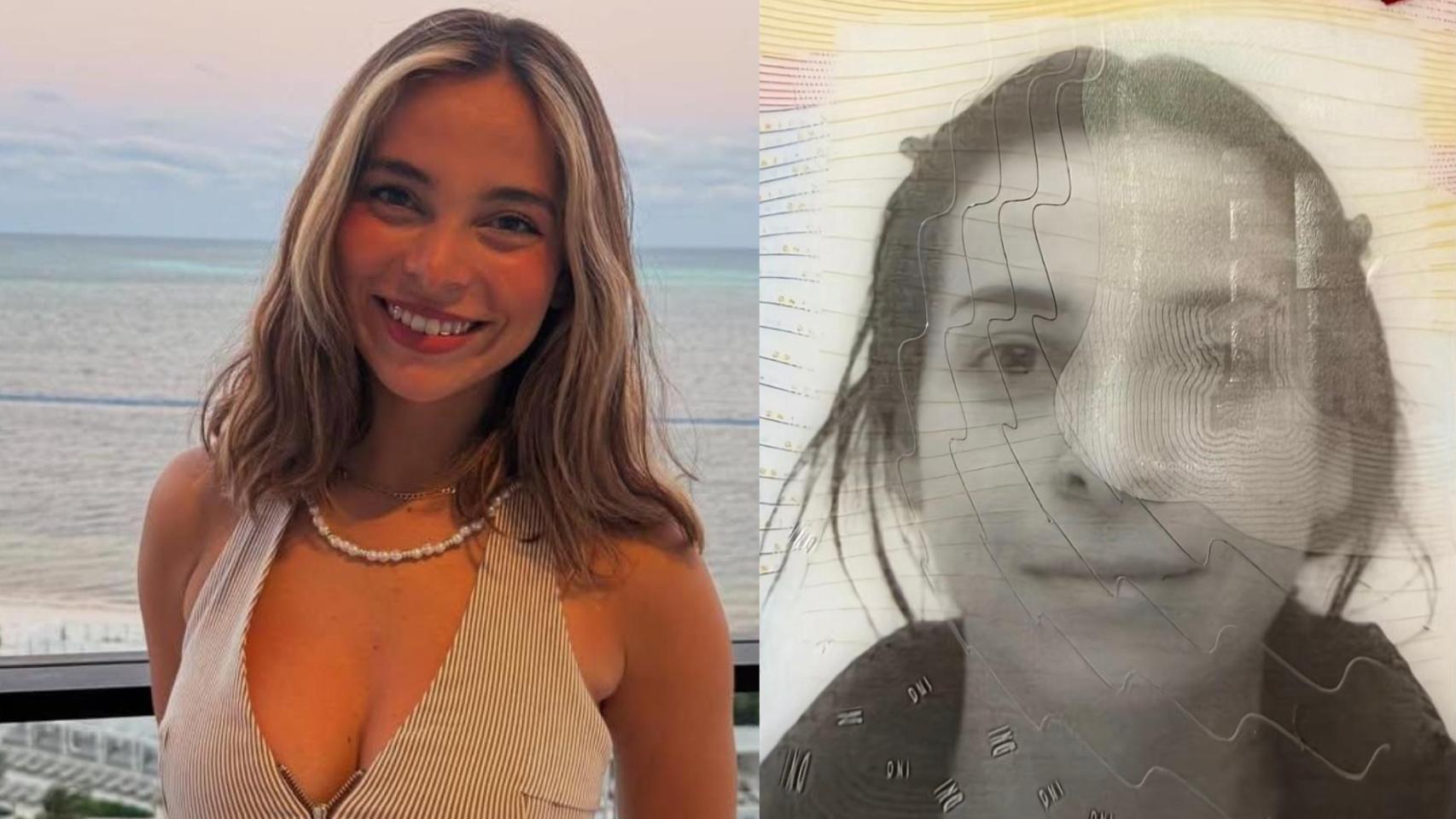 A la izquierda, Clara Merino, a la derecha, la nueva foto de su DNI