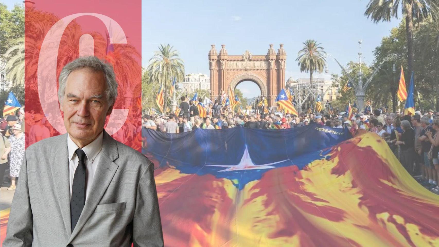 Ignacio Vidal-Folch y una manifestación independentista en Barcelona