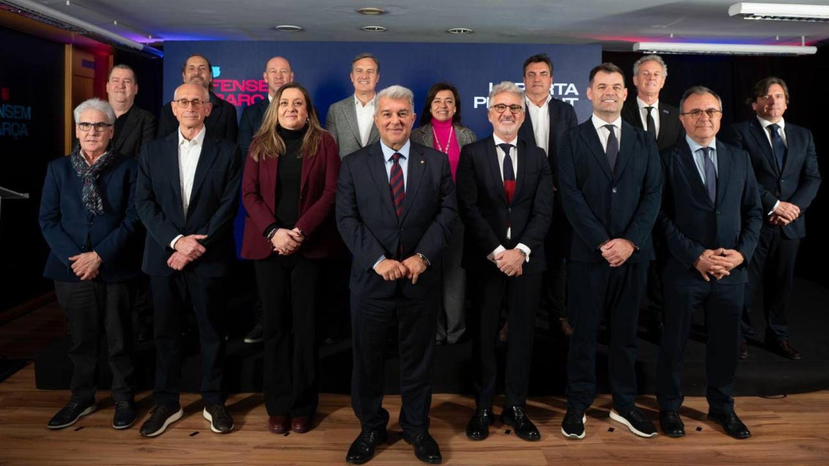 Joan Laporta presenta a sus 14 directivos para las elecciones del Barça