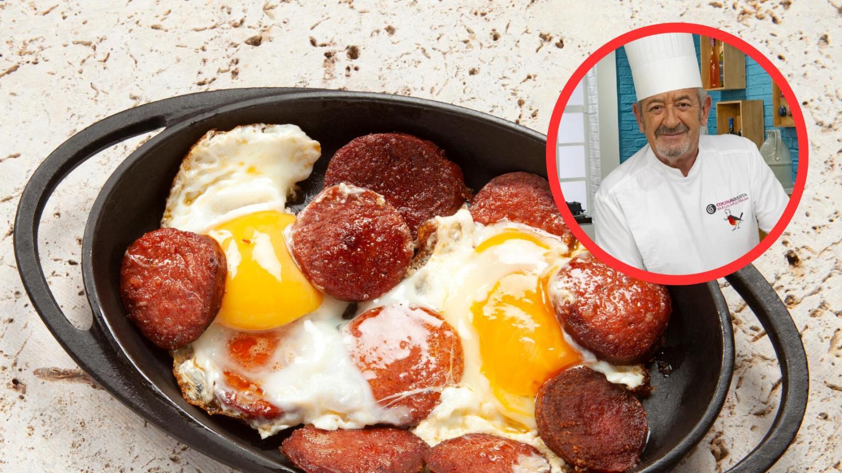 Karlos Arguiñano y huevos con butifarra