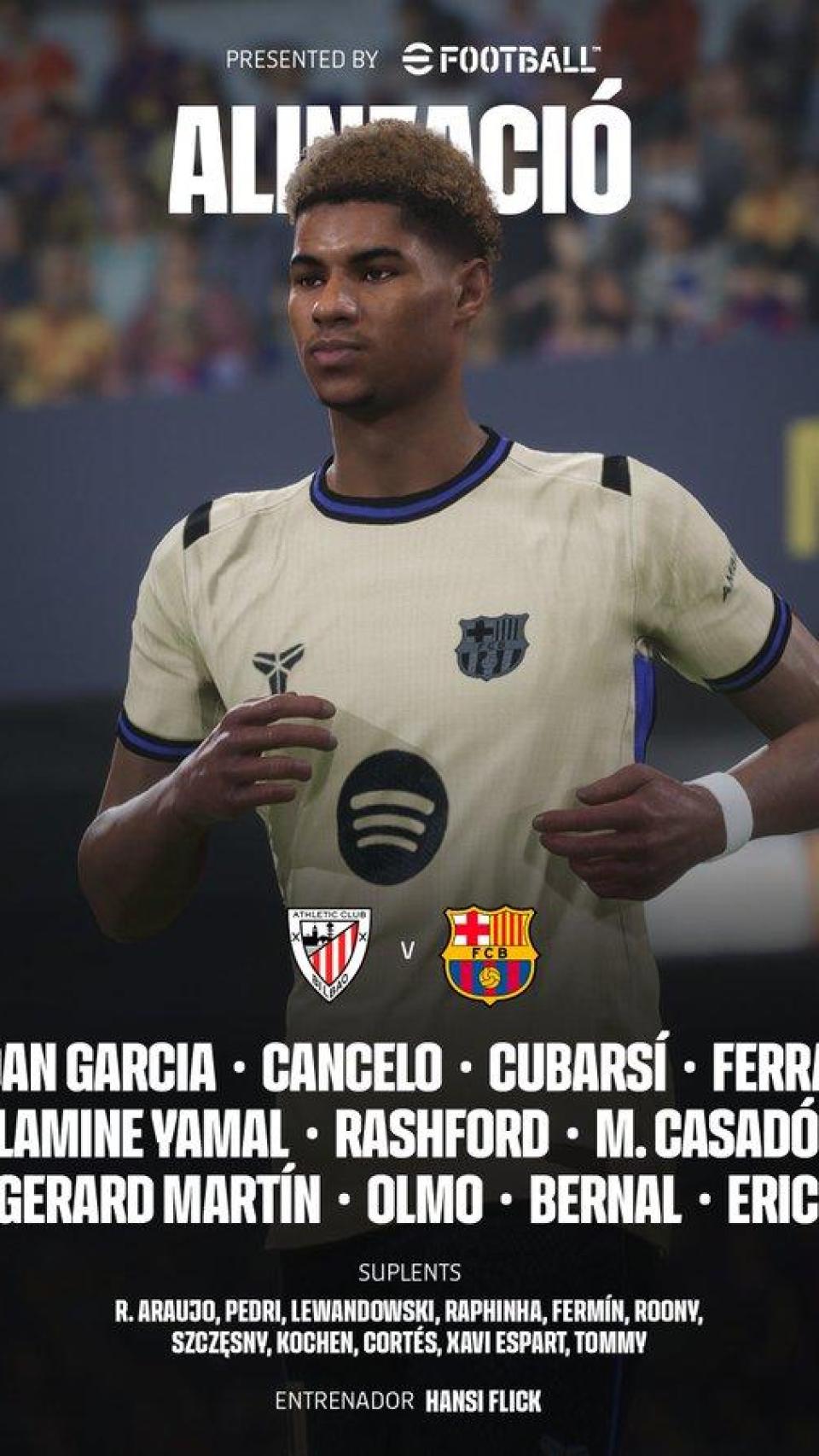 Alineació del Barça a Bilbao
