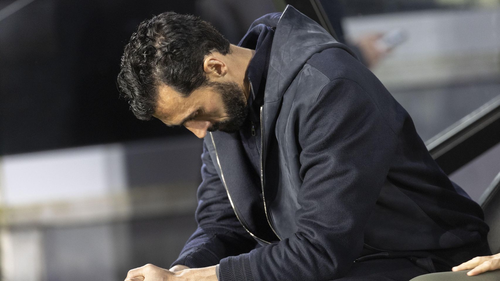 Álvaro Arbeloa, cabizbajo en el Celta-Real Madrid