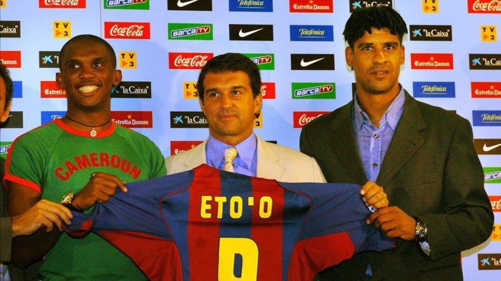 Presentación de Eto'o como jugador del Barça