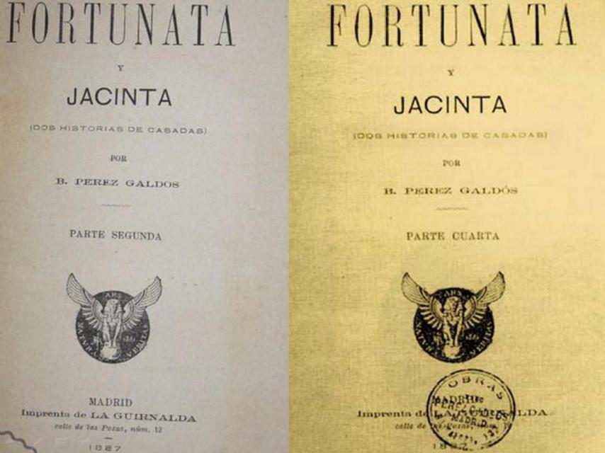Portades d’edicions originals de ‘Fortunata i Jacinta’ el 1887