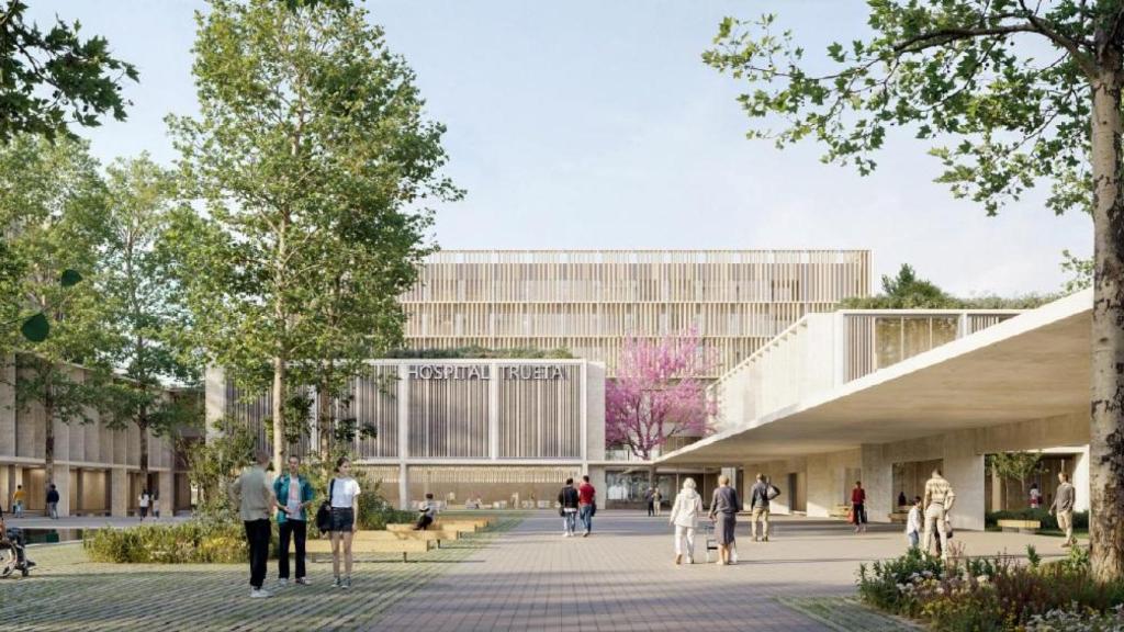 Render de la plaça central del Campus de Salut de Girona