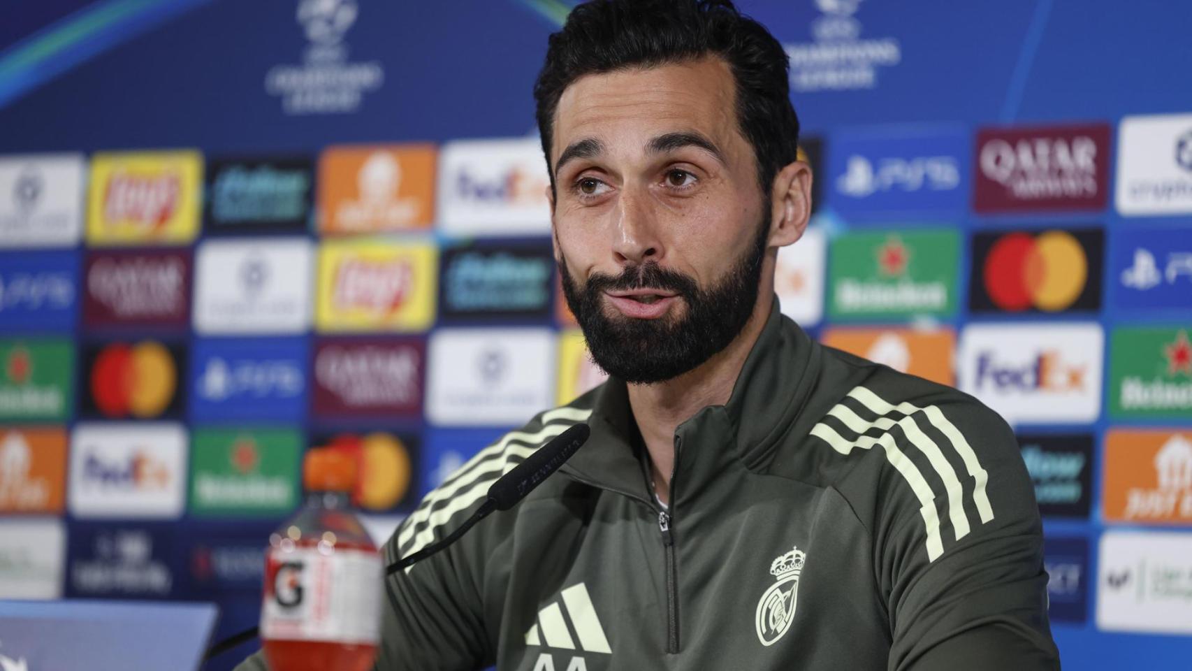 Álvaro Arbeloa, en la previa del Real Madrid-Manchester City