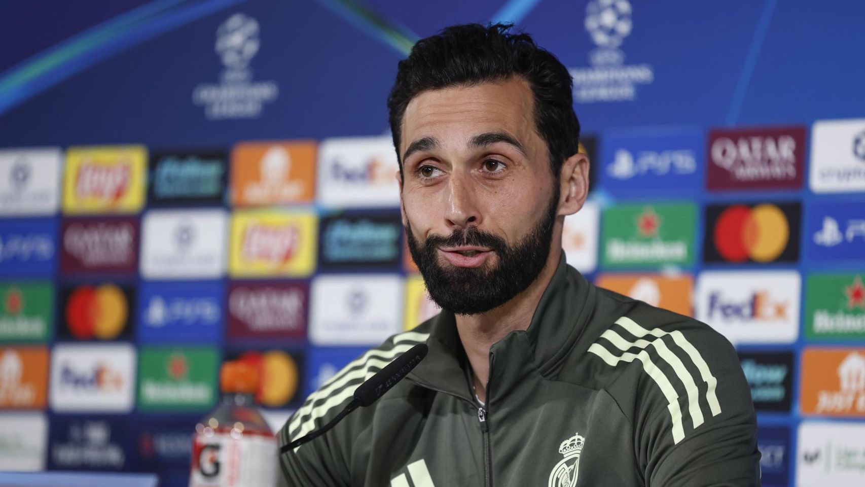 Álvaro Arbeloa, en la previa del Real Madrid-Manchester City