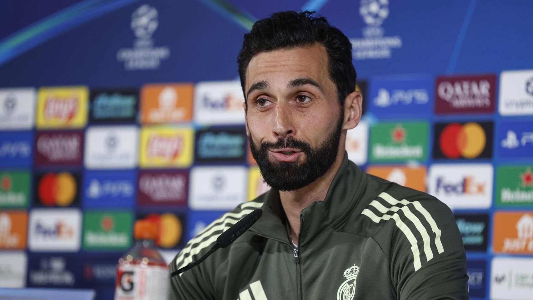 Álvaro Arbeloa, en la previa del Real Madrid-Manchester City