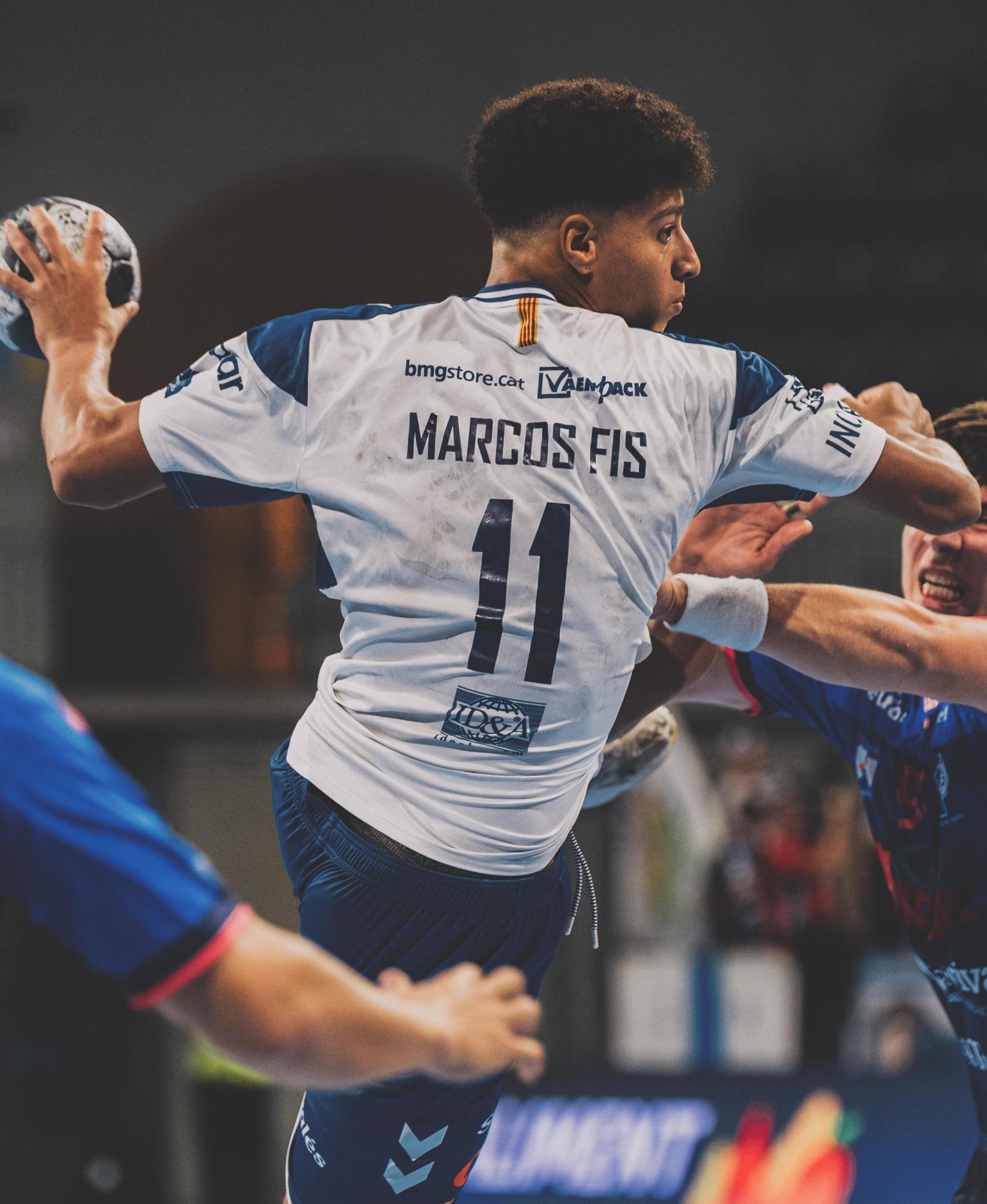 Marcos Fis, en un partit de la Lliga Asobal amb el Fraikin Granollers