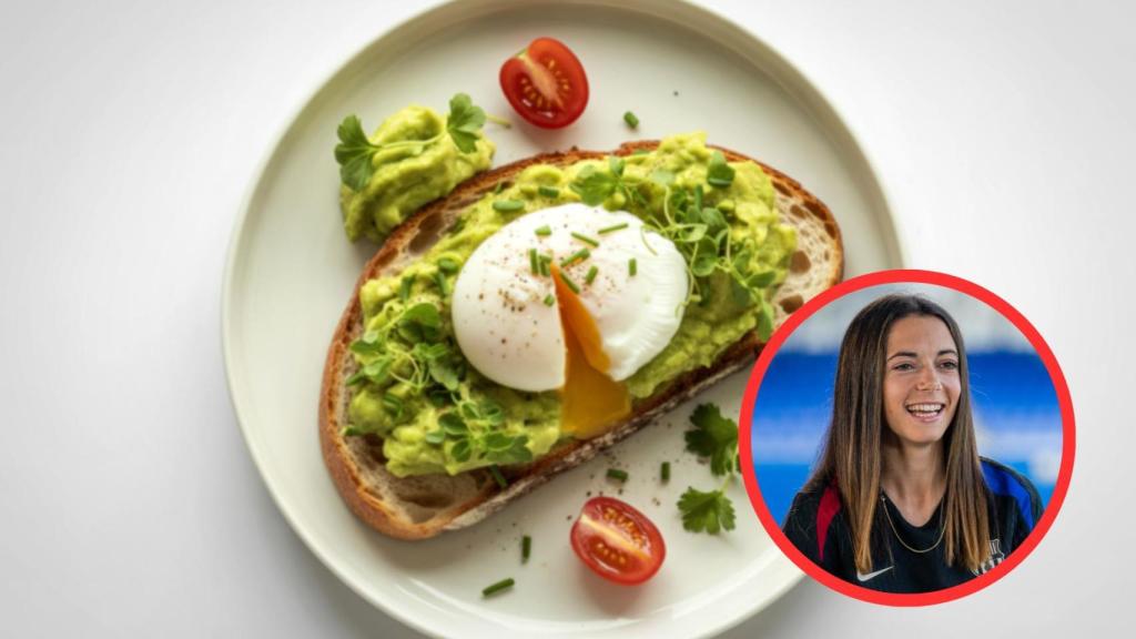 Aitana Bonmatí y tostada de aguacate