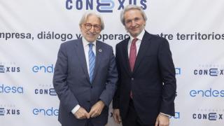 Josep Sánchez Llibre, presidente de Foment del Treball, y Manuel Broseta, presidente de Fundación Conexus
