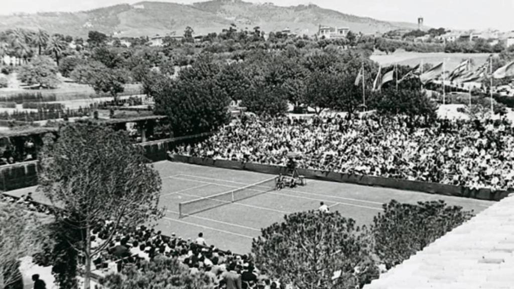 Aspecto de la pista central en los años 50