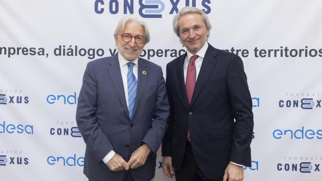 Josep Sánchez Llibre, presidente de Foment del Treball, y Manuel Broseta, presidente de Fundación Conexus