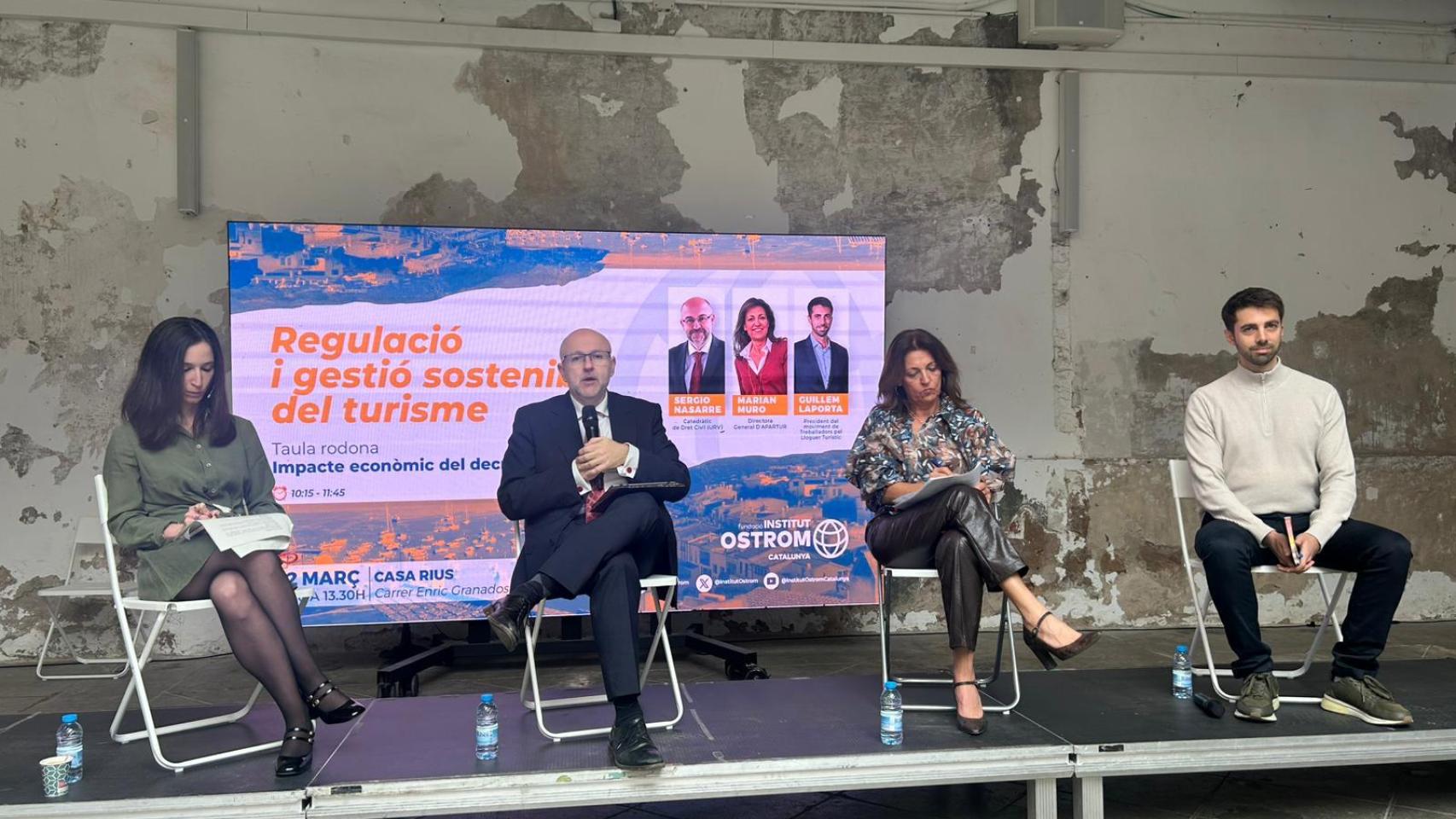 De izquierda a derecha: Estefania Molina, Sergio Nasarre, Marian Muro y Guillem Laporta