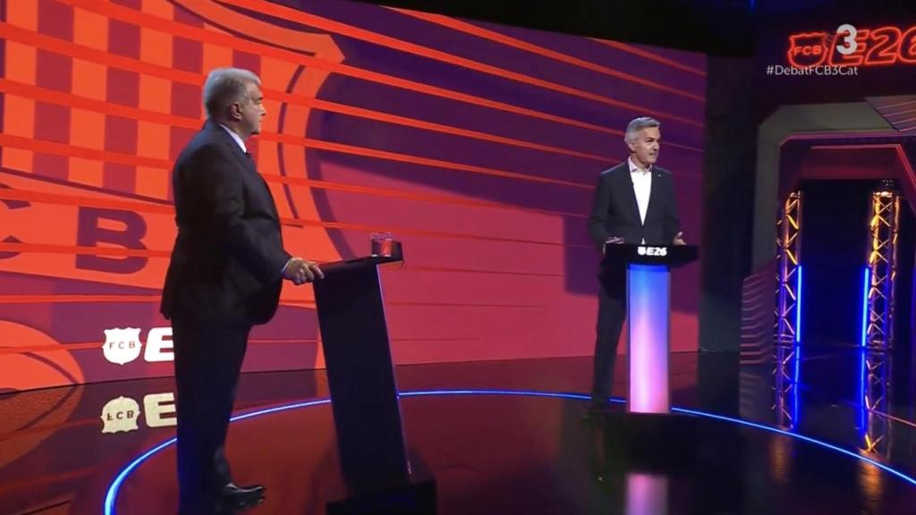 Joan Laporta i Víctor Font en el debat de TV3
