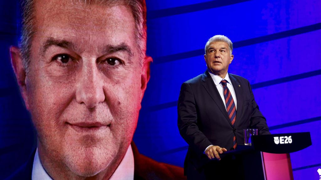 Una imagen del debate de TV3 entre Laporta y Font