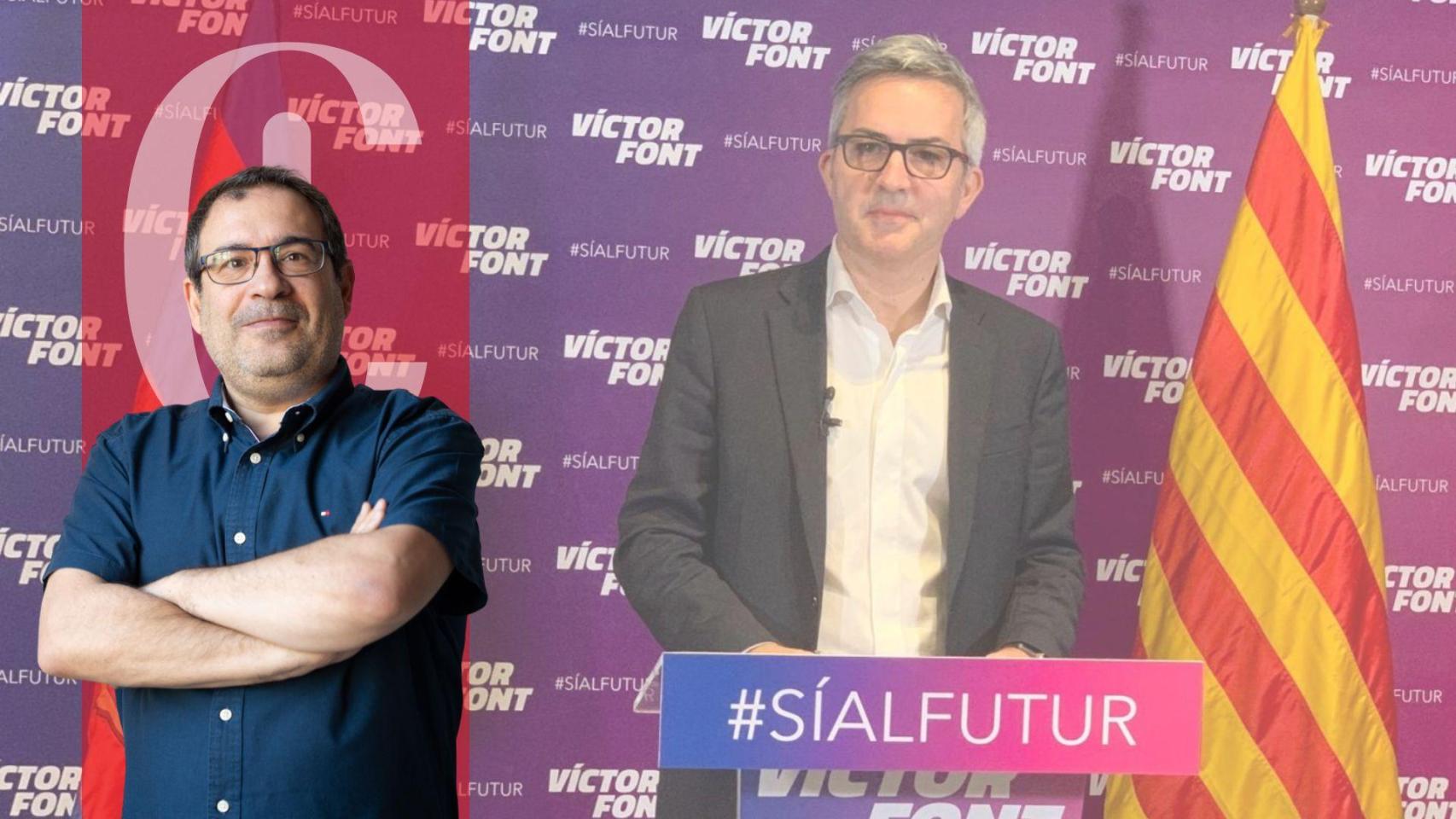 Alejandro Tercero y el candidato a la presidencia del Barça Víctor Font