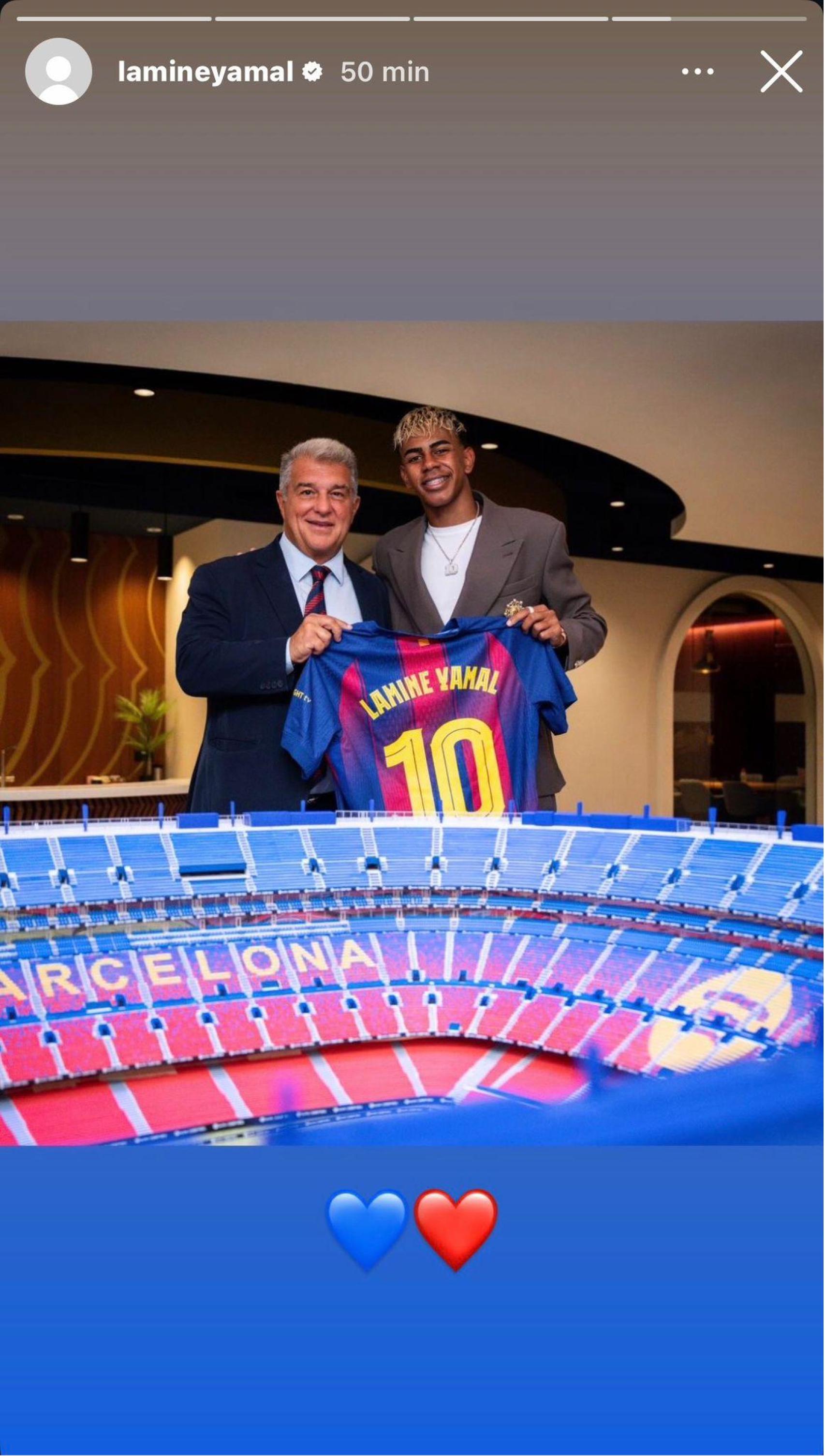 Lamine Yamal mostra el seu suport a Joan Laporta abans de les eleccions