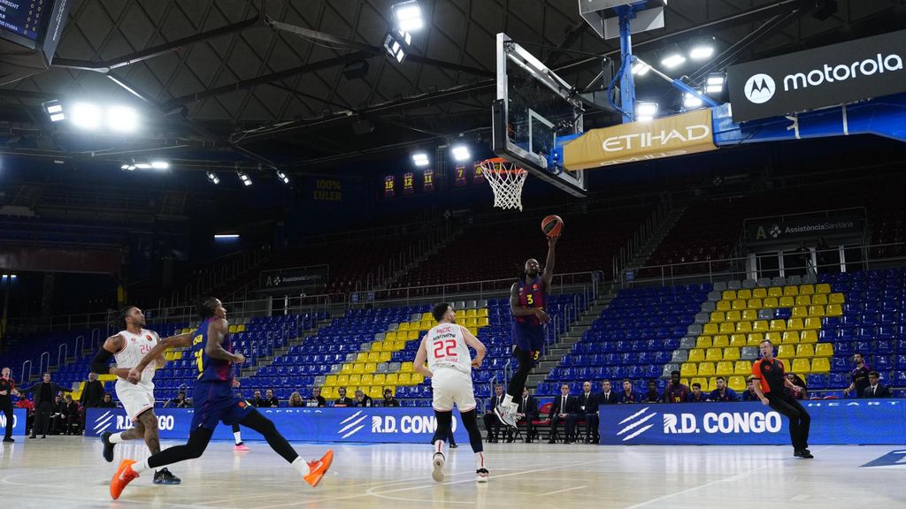 El Barça juga sense públic al Palau Blaugrana davant l'Hapoel Tel Aviv