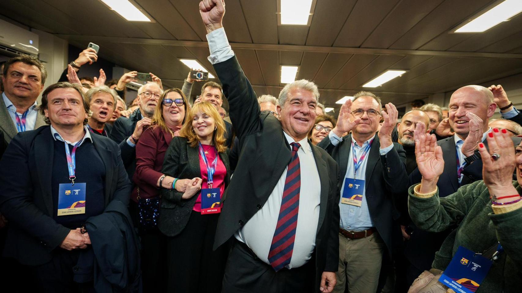 Laporta se proclama vencedor de las novenas elecciones democráticas en la historia del Barça