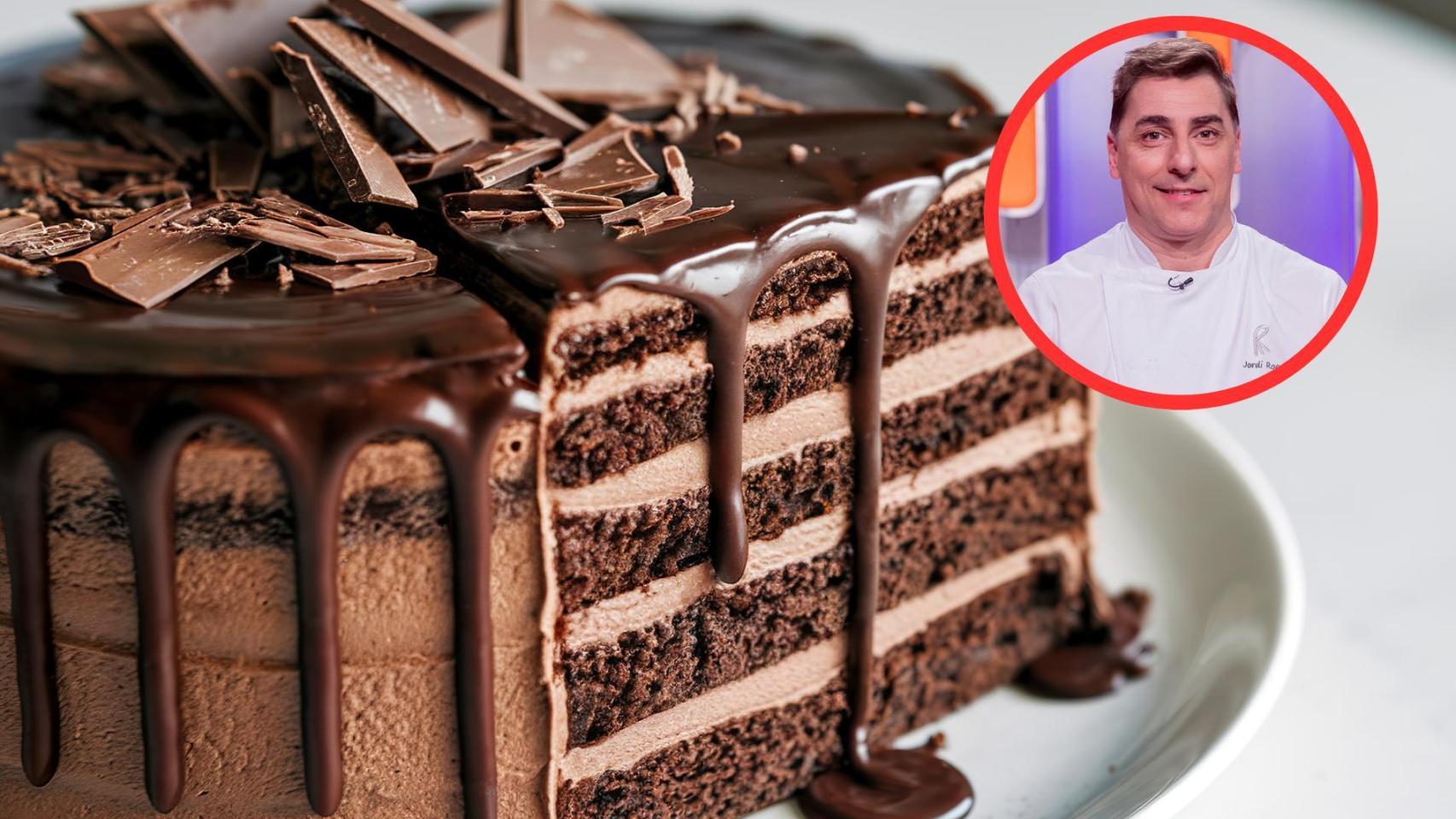 Jordi Roca y tarta de chocolate