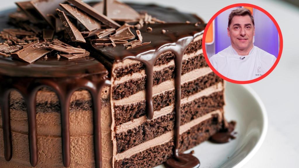 Jordi Roca y tarta de chocolate