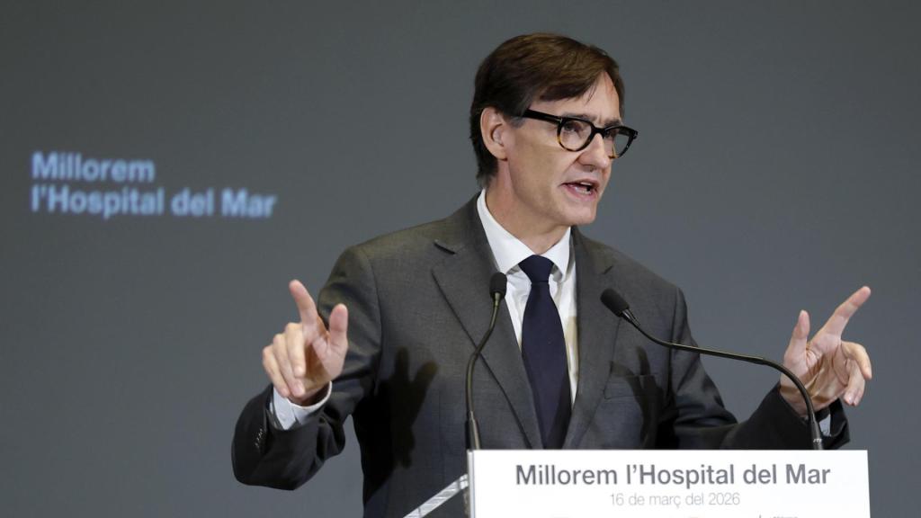 El president de la Generalitat, Salvador Illa, a la inauguració de l'ampliació de l'Hospital del Mar (Barcelona) el 16 de març de 2026