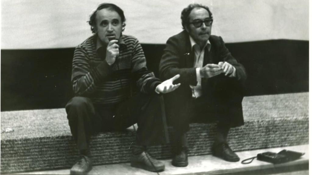 Serge Losique y Jean-Luc Godard en Montreal