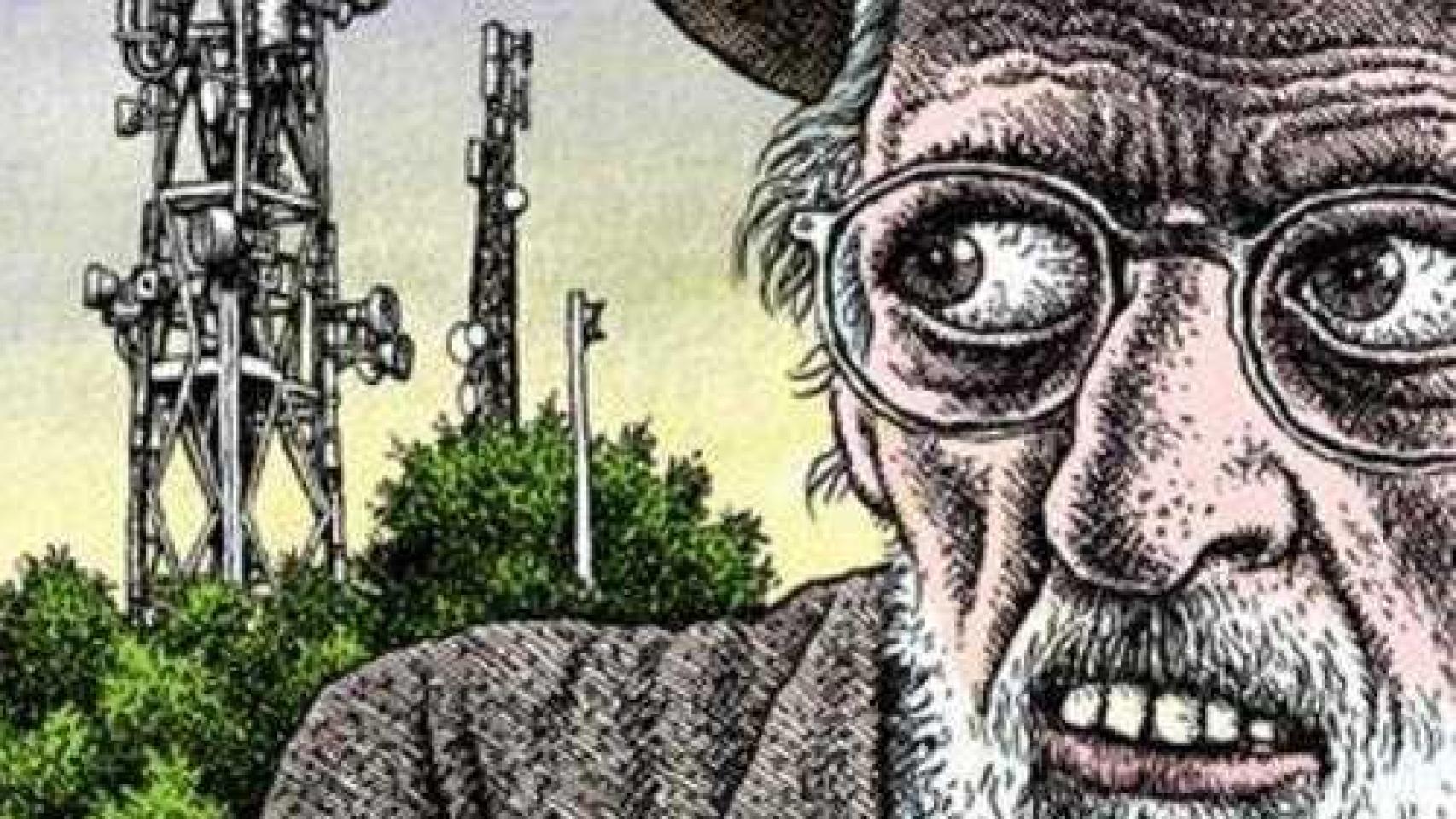 Detalle de la portada de 'Tales of Paranoia', de Robert Crump