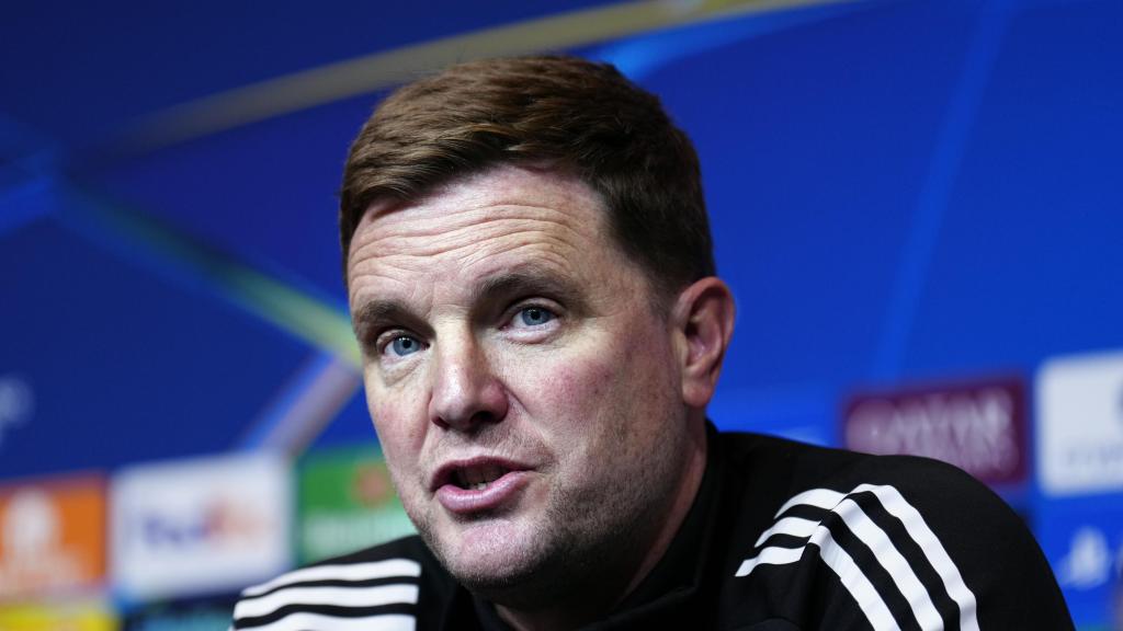 Eddie Howe, entrenador del Newcastle, en la rueda de prensa previa al partido contra el Barça