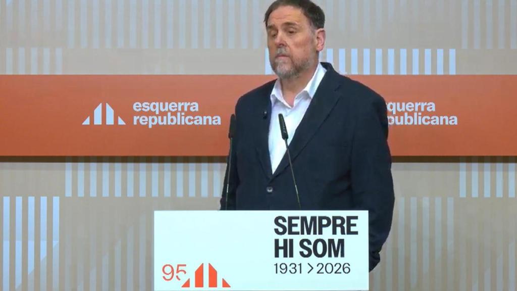 Oriol Junqueras, en la sede de ERC