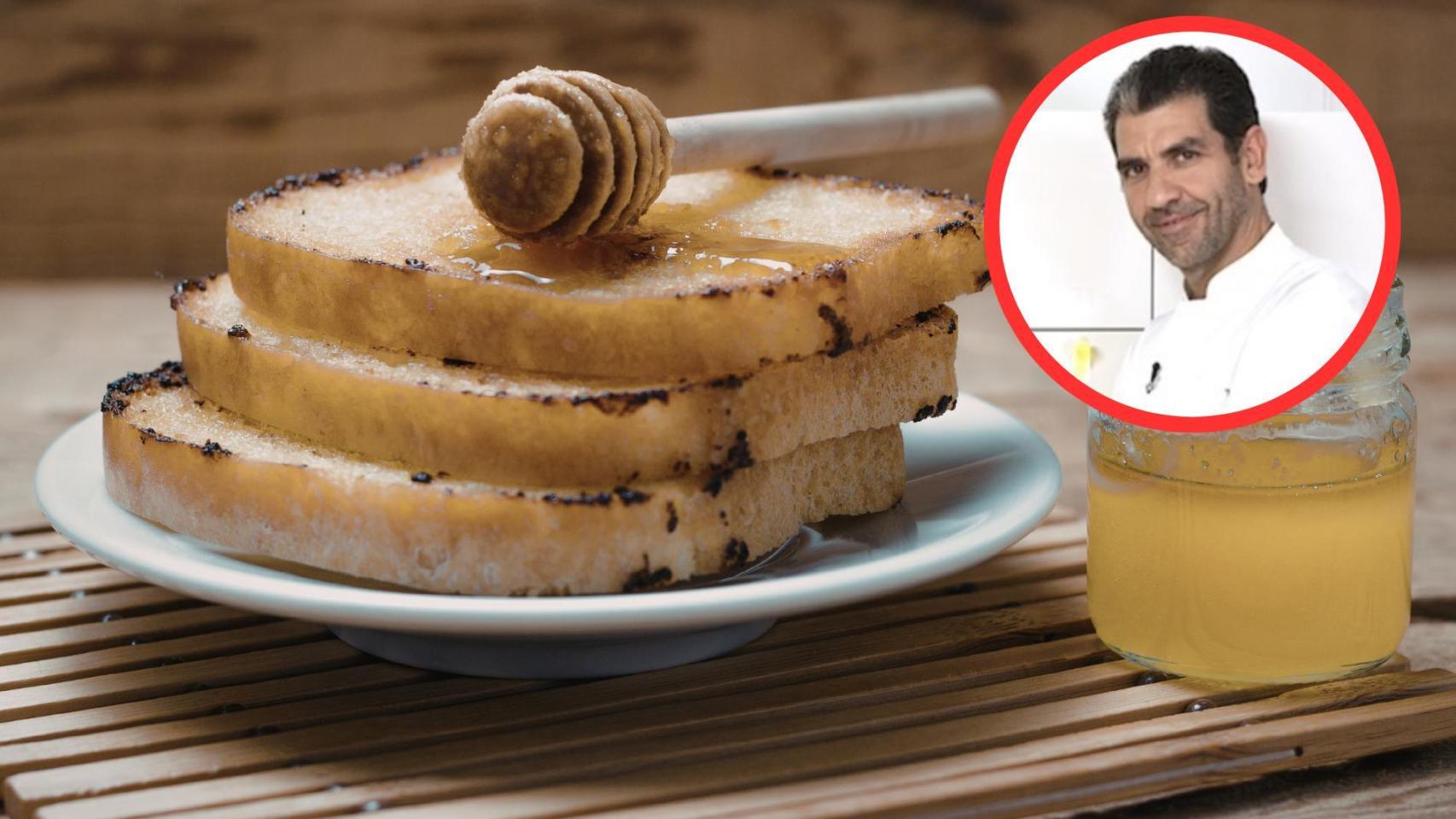 Paco Roncero y tostada con miel