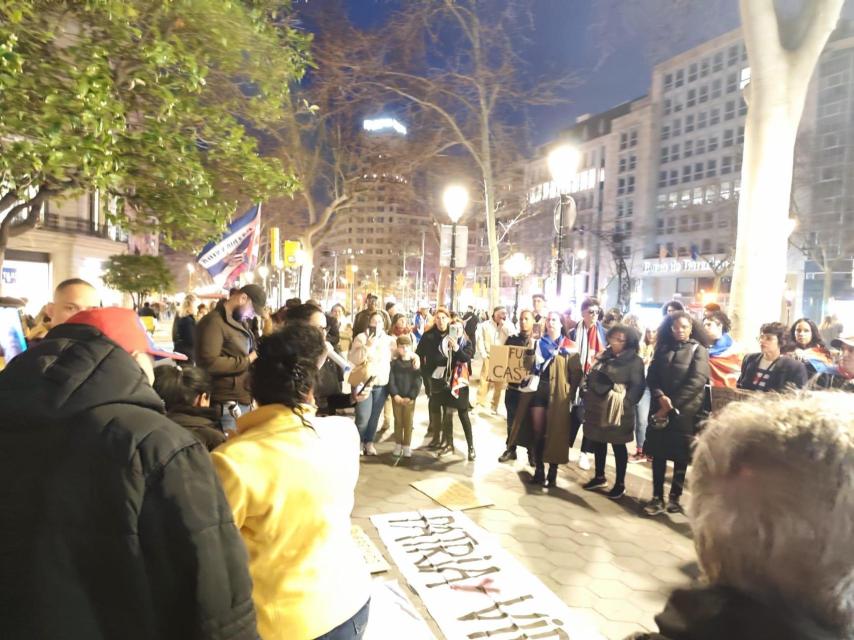 Manifestació d'opositors al règim cubà a Barcelona (15 de març)