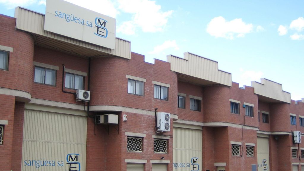 Vista de las instalaciones de Sangüesa SA en el polígono industrial Almeda, en Cornellà de Llobregat