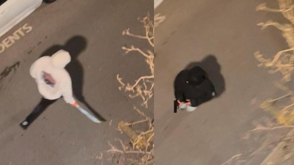 Un montaje de dos hombres armados involucrados en una pelea en Gràcia, en Barcelona