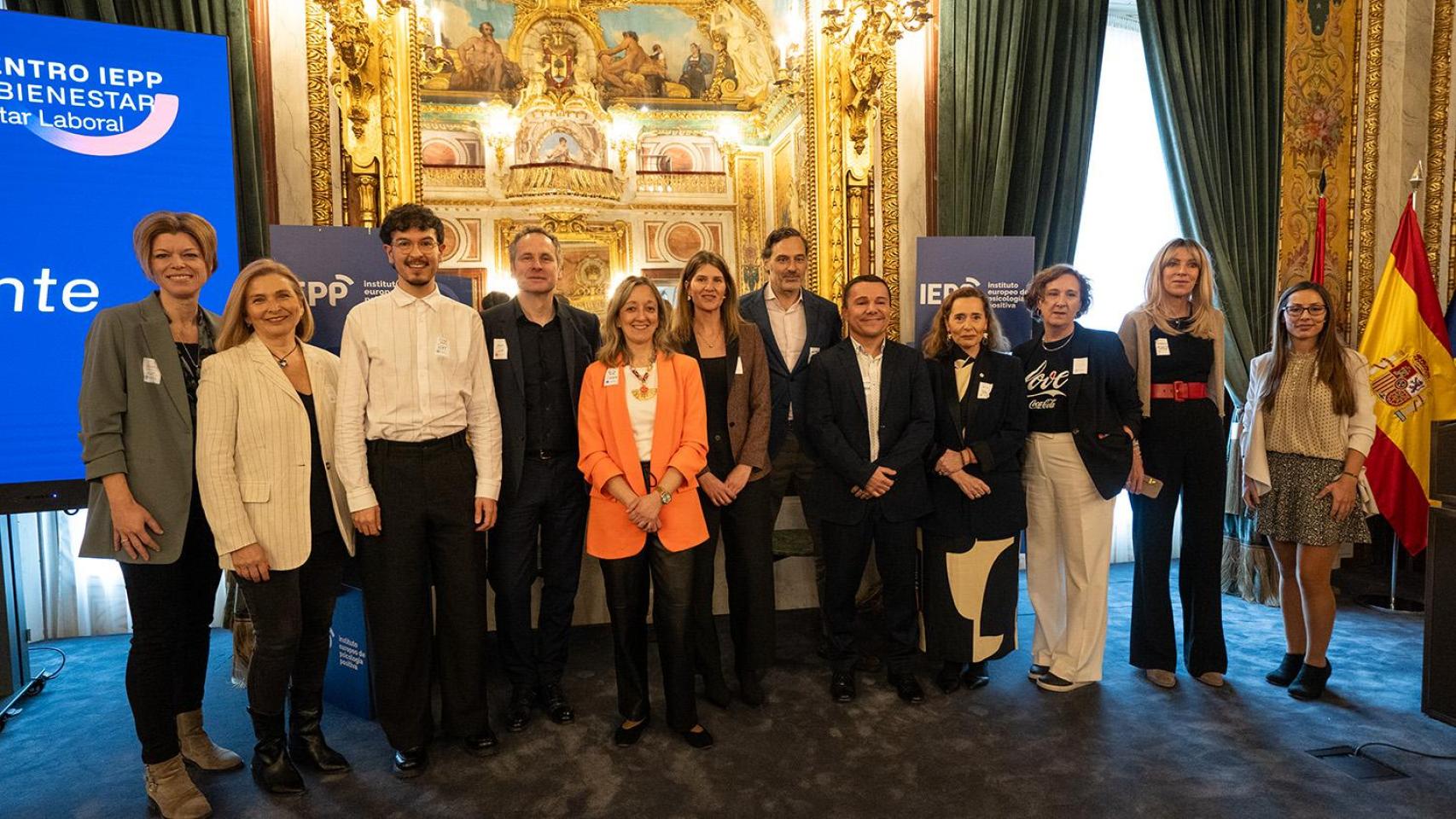 Ponentes del II Encuentro IEPP sobre Bienestar Laboral con Marina Parra, directora general de Trabajo y del IRSST de la Comunidad de Madrid en el centro