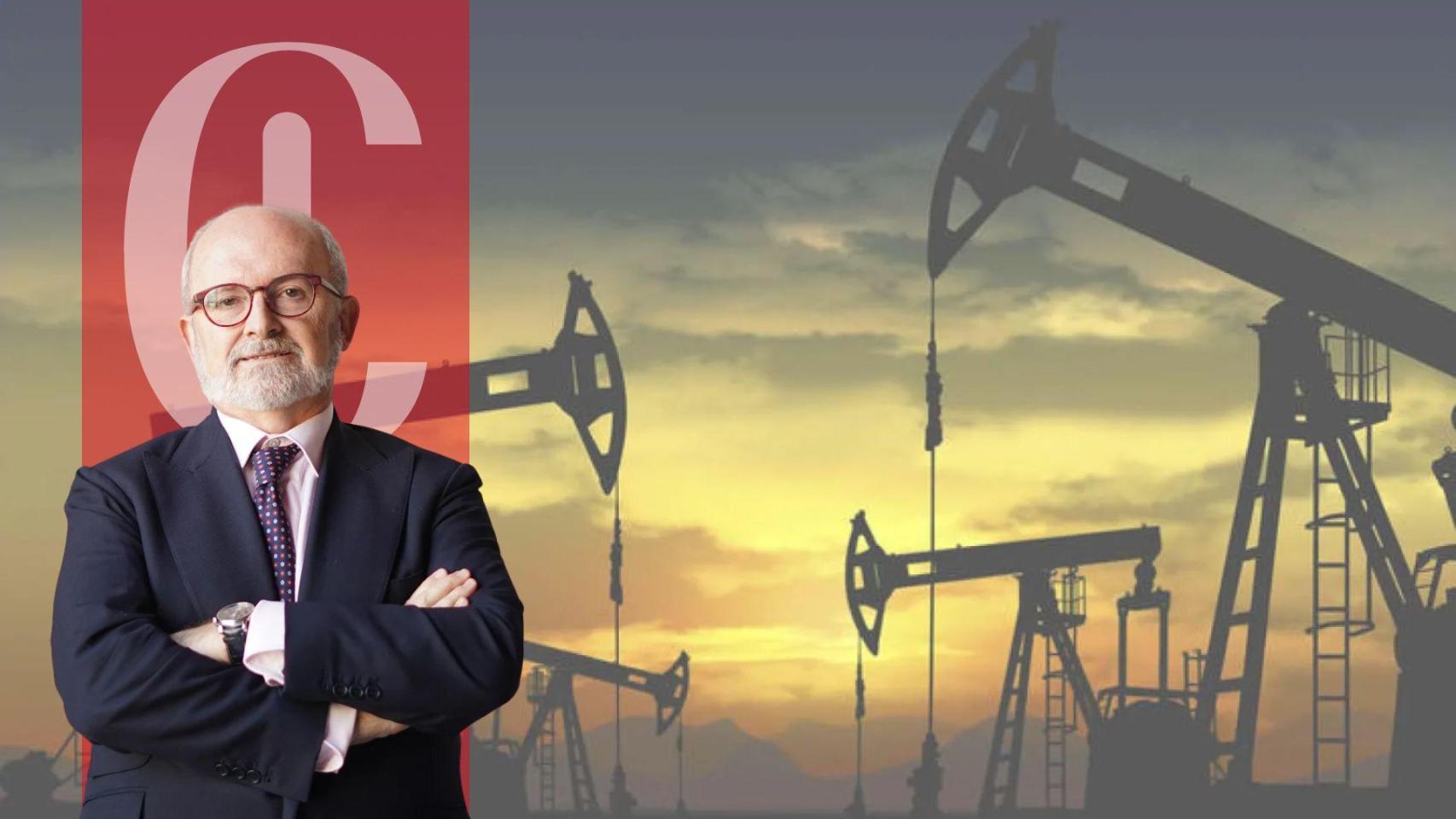 José Antonio Bueno y un campo de extracción de petróleo