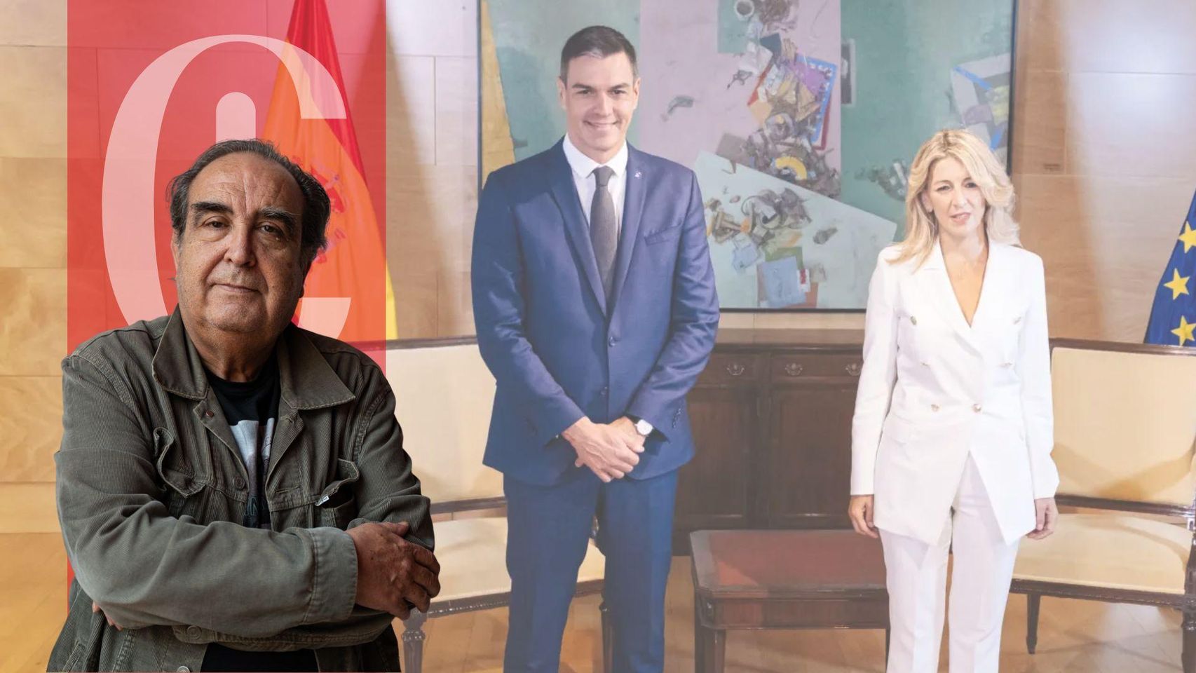 Ramón de España, Pedro Sánchez y Yolanda Díaz