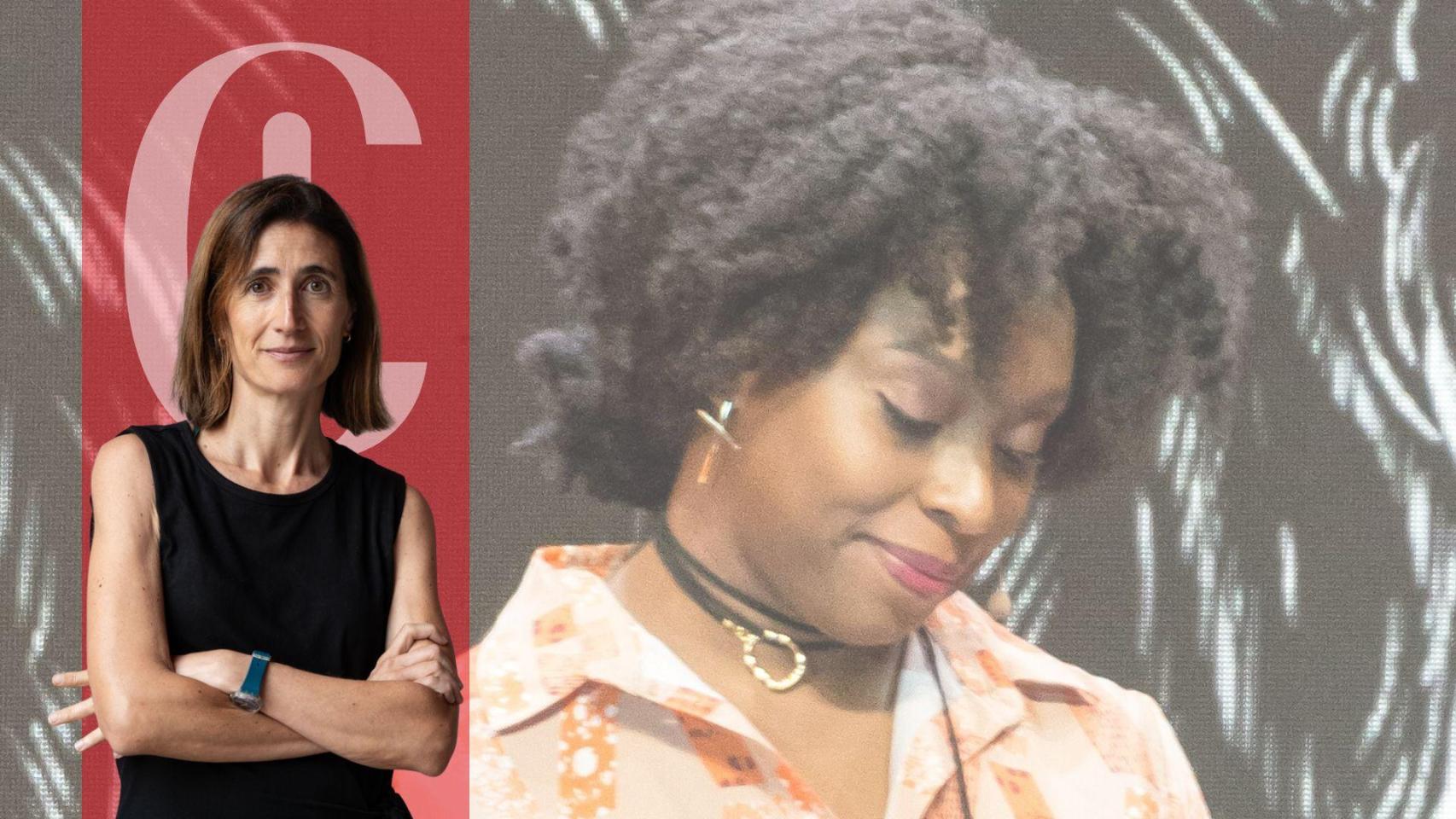 Andrea Rodés y la escritora Chimamanda Ngochie Adichie