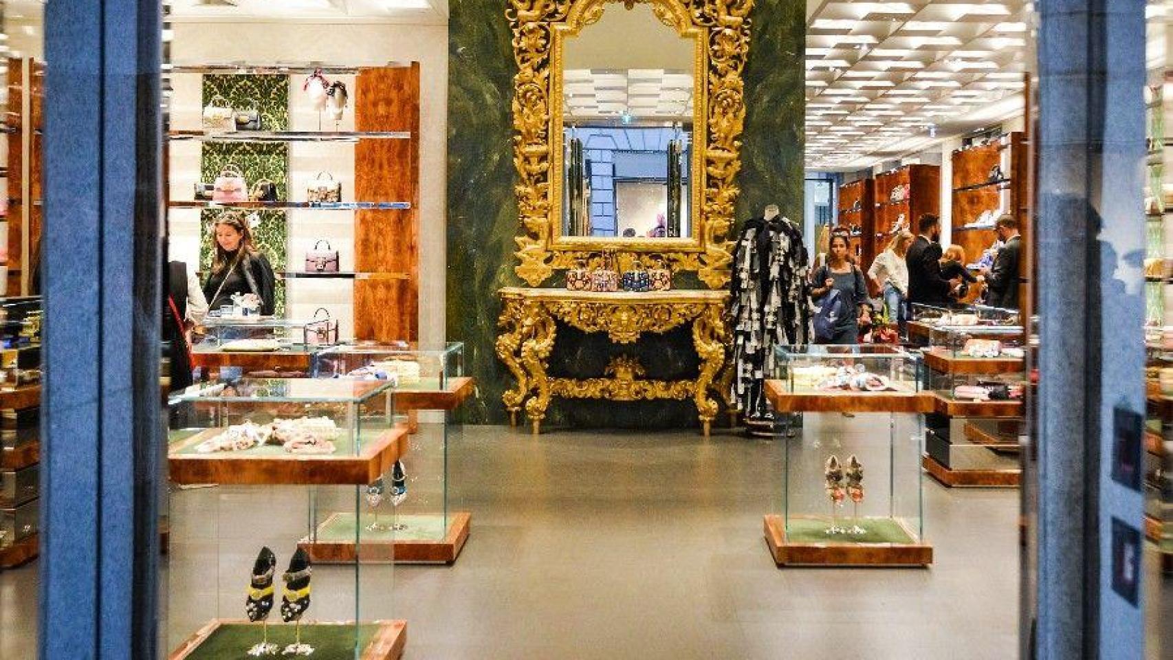 Una tienda de lujo en Milán