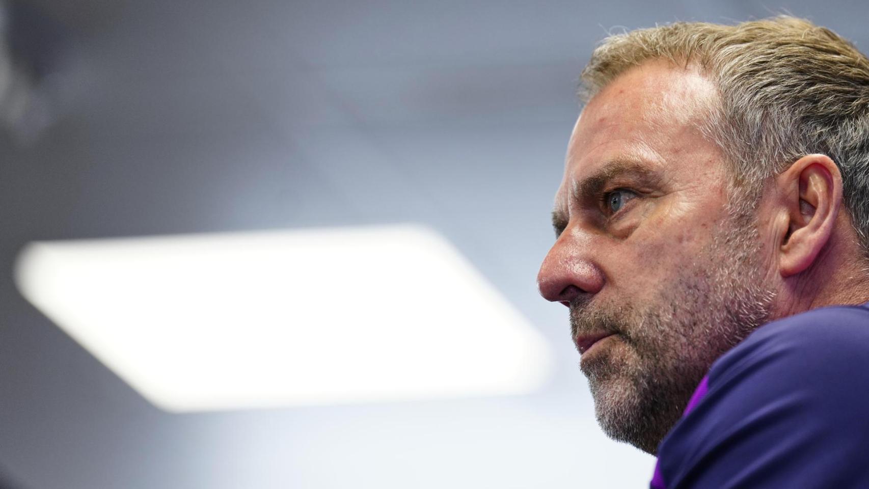 Hansi Flick en la rueda de prensa previa al Barça-Rayo