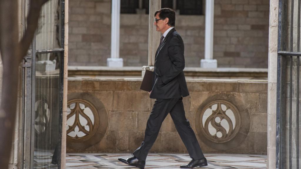 Salvador Illa, en el Palau de la Generalitat