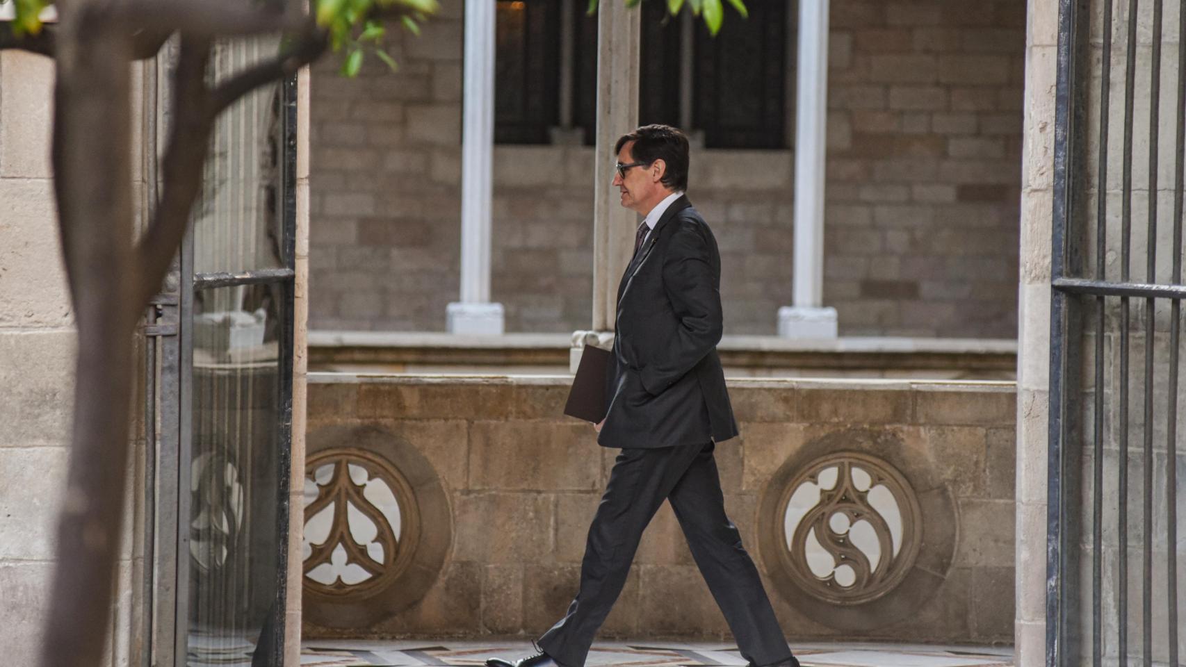 Salvador Illa, en el Palau de la Generalitat