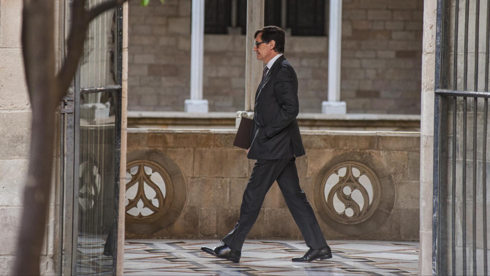 Salvador Illa, en el Palau de la Generalitat