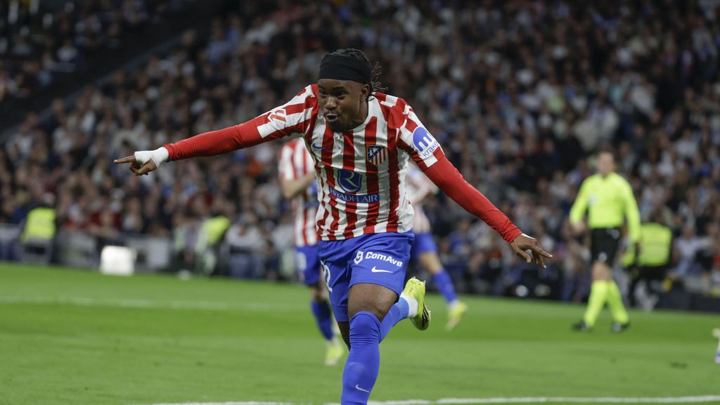 Ademola Lookman celebra el seu gol en el Reial Madrid-Atlètic de Madrid de la Lliga